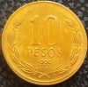 Moneda EXOTICA 10 PESOS - CHILE, anul 1999 *cod 3165 B = A.UNC, America Centrala si de Sud