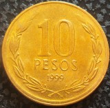 Moneda EXOTICA 10 PESOS - CHILE, anul 1999 *cod 3165 B = A.UNC