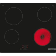 Plita incorporabila Bosch PKE61RAA2E, Vitroceramica, 4 zone de gatit, TouchSelect, HighSpeed, 60 cm, Negru