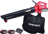 SET Fuk&aacute;r Worcraft CLBV-S40Li ShareSYS, vys&aacute;vač l&iacute;stia, 230 km/h, 2x20V, 45 lit., 2x akumul&aacute;tor CLB-20V-4.0, 1x nab&iacute;jačka CLC-20V-4.5D