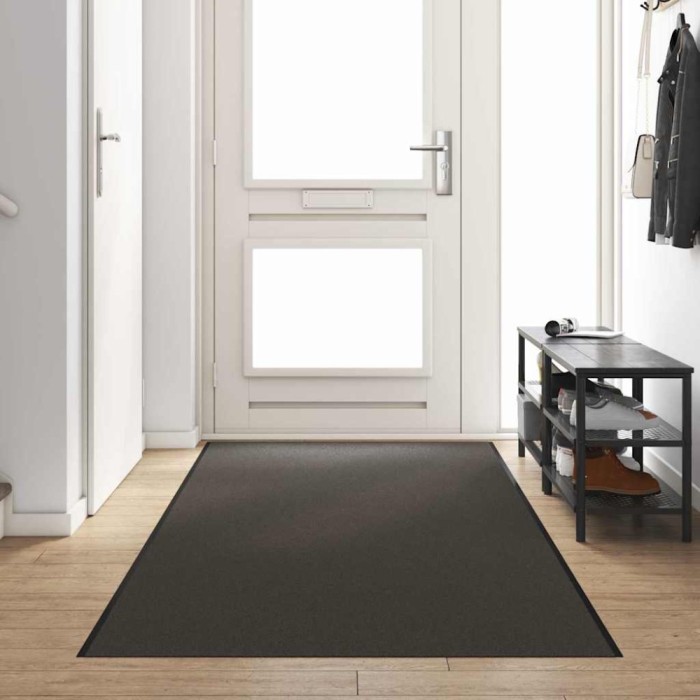 vidaXL Covoraș de ușă dreptunghiular, antracit, 120x350 cm