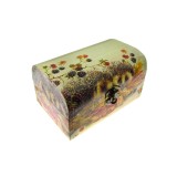 Cufar de lemn model arici in decor de toamna M