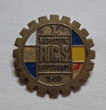 Expozitie internationala Romano- Cehoslovaca din anul 1957, insigna rara