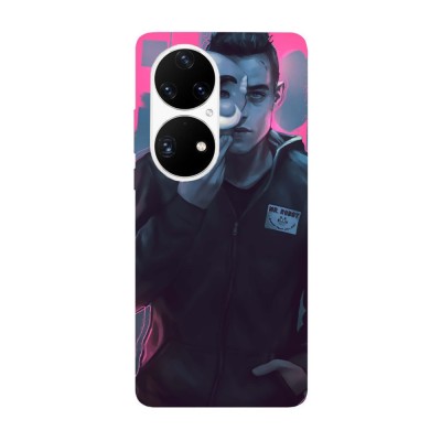 Husa compatibila cu Huawei Nova Y70 model Mr. robot, Silicon, TPU, Viceversa foto