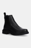 Levi&#039;s cizme TROOPER CHELSEA femei, culoarea negru, cu toc plat, D7039-0006