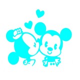 Sticker decorativ pentru intrerupator, Mini cu Miki, 11 cm, 12200ST-6