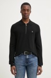 HUGO pulover din amestec de l&acirc;nă bărbați, culoarea negru, light, 50533346