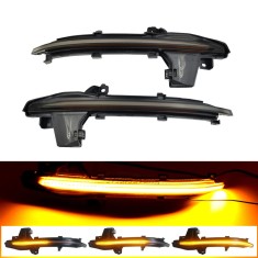 Set de 2 lampi led semnalizare dinamica/progresiva fumurie oglinda Xentech Light Audi A6 C8 4K, A7 4K8 2019-2020, A8 D5 2018-2019