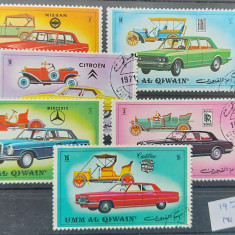 TS22 - Timbre serie Umm al Qiwain - auto - autoturims epoca 1972