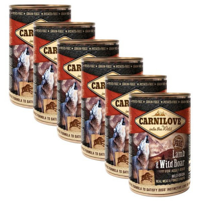 Carnilove Wild Meat Lamb &amp;amp;amp; Wild Boar 6 x 400 g foto