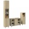 Gossi set mobilier de baie, 3 piese, stejar sonoma, lemn prelucrat