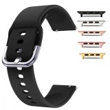 Cumpara ieftin Curea silicon, compatibila Apple Watch 9|8|7|6|5|4|3|2|1 Series, 41mm|40mm|38mm, Pitch Black