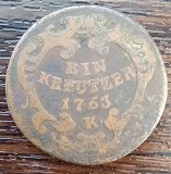 (M1457) MONEDA AUSTRIA - 1 KREUTZER 1763, LIT. K (KREMNITZ), MARIA THERESIA