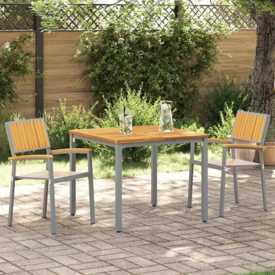 vidaXL Scaun pentru Grădină 2 pcs Maro 56 x 57 x 87cm 4010628 foto