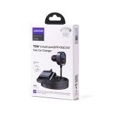 Incarcator Auto Joyroom JR-CL05 (72W), 5 Porturi (2x USB-C PD, 3x USB-A QC 3.0) + Cablu, Negru