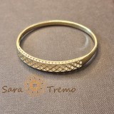 Bratara Regina Dantela , fixa, filigran delicat, latime 8 mm, placata aur 14K