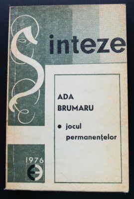 Ada Brumaru - Jocul permanențelor (tiraj 900 ex.) foto