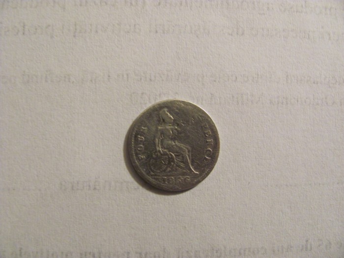 CY - 4 pence / groat 1846 Marea Britanie / argint / raruta