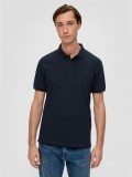 Tricou polo barbati, din bumbac cu croiala Regular Fit, logo, Bleumarin, S