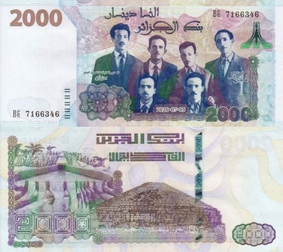 ALGERIA 2.000 dinari 2020 UNC!!! foto