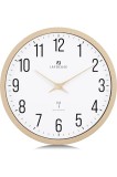 Ceas de perete radio analogic Lafocuse cu brațe din lemn, 30 cm