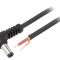 Cablu DC 5.5/2.1 cu Mufă &icirc;n Unghi Negru 1.5m 1x1mm2