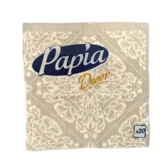 Set 20 Servetele Decorative PAPIA, 3 Straturi, 33x33 cm, Galbene, Pachete Servetele Decorative, Servetele Decorative cu Modele, Servetele Evenimente s foto