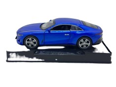 Macheta Bentley Continental 1:32 replica metal albastra cu lumini si sunete, usi capota si portbagaj deschise