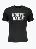 Cumpara ieftin Tricou barbati cu decolteu la baza gatului si imprimeu cu logo negru, M, North Sails