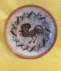 FARFURIE DECORATIVA DIN CERAMICA DE HOREZU-ARTIST ȚAMBREA GHEORGHE-DIAMETRU 21 CENTIMETRI