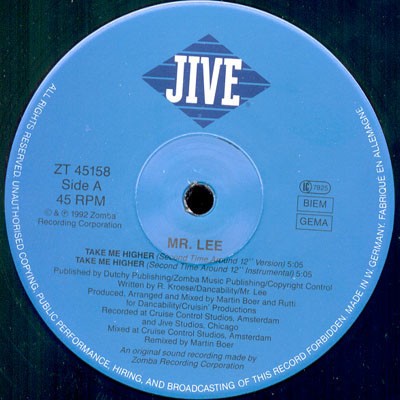 Mr. Lee - Take Me Higher (Vinyl) foto