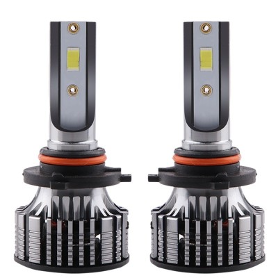 Set 2 LED-Uri Auto Techstar&amp;reg; V8, 9006, 120W, 12-24V, 15000 Lumeni, 6000K, Unghi Fascicul 360&amp;deg;, CSP 3570, Canbus, Radiator Aluminiu, Racire Cooling Tec foto