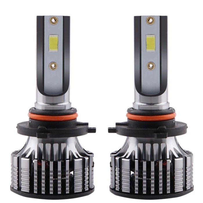 Set 2 LED-Uri Auto Techstar&reg; V8, 9006, 120W, 12-24V, 15000 Lumeni, 6000K, Unghi Fascicul 360&deg;, CSP 3570, Canbus, Radiator Aluminiu, Racire Cooling Tec