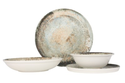 Rinart Set de vesela (Medium) - Obvara - 24 bucăți - 6 persoane - Porţelan foto