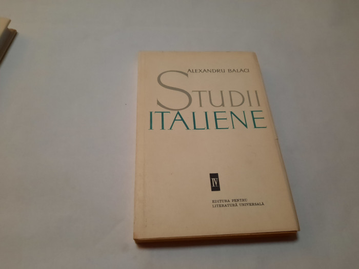 ALEXANDRU BALACI - STUDII ITALIENE VOL 4 RF4/4