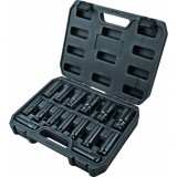 TOPMASTER Set 15 chei tubulare hexagonale lungi de impact 10-32 mm prindere patrat 1/2