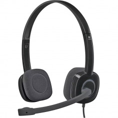 Casti Audio Stereo H150 Over Ear, Microfon Rotativ, Mufa Jack 3.5 mm, Negru foto