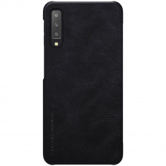 Husa Agenda Qin Piele Negru SAMSUNG Galaxy A7 ( 2018) foto