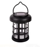 Felinar Led solara pentru masa , Plastic, Negru, 10 cm