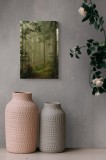 Tablou Canvas, "Misterul pădurii &icirc;nvăluită &icirc;n ceață", Copaci, Ceață, Pădure, Verdeață, Mister, Liniște, Natură, Umbre, Misticism, Vegetație, 26 x 39 c
