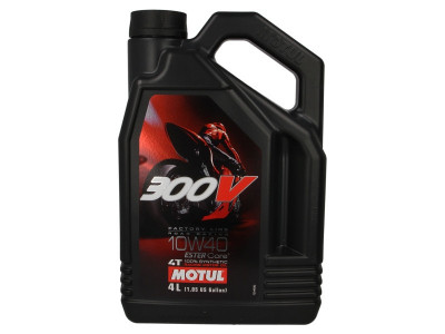 (PL) Ulei de motor 4T 4T MOTUL 300V LINE FACTORY SAE 10W40 4L depășește Jaso Ma2 ester sintetic foto