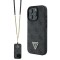 Guess - Leather Metal Logo Strass Crossbody (GUHCP16LP4TDSCPK) - iPhone 16 Pro - Black