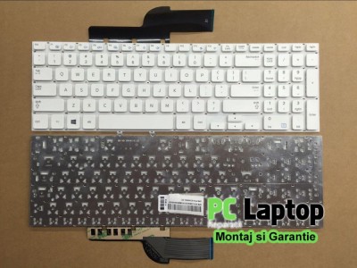 Tastatura Samsung NP355V5C fara rama us alba foto