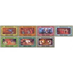 Mongolia 1987 - dansuri folk, serie neuzata