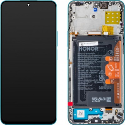 Display cu Touchscreen Honor 90 Lite / X8a, cu Rama si Acumulator, Albastru (Cyan Lake), Service Pack 0235AEUJ foto