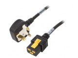 Cablu Alimentare UK BS 1363 la IEC C19 2m Negru