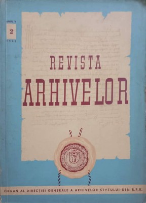 REVISTA ARHIVELOR VOL.2 ANUL V-V. ARIMIA SI COLAB. foto