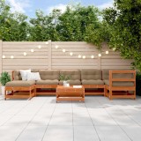 vidaXL Set de lounge pentru grădină 8 pcs Maro ceruit 3418081
