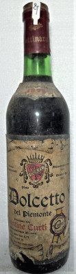 N.21 -vin ROSU dolcettoo del piemonte, cl 72 gr 12 recoltare 1973 foto