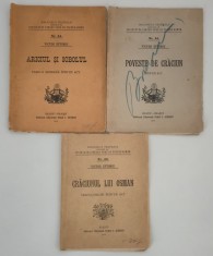 Carte veche 1914 Victor Eftimiu Teatru Trei volume Poveste de Craciun / Ariciul si Sobolul / Craciunul lui Osman Carti rare